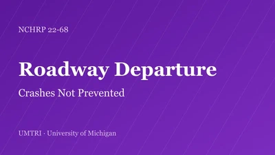 Influence of Vehicle Active Safety Technologies on Roadway Departures (NCHRP 22-68) featured image